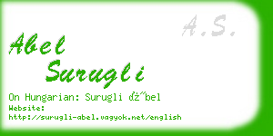 abel surugli business card